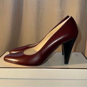 Vintage Coach Dark Burgundy Mid Heel Leather Pumps